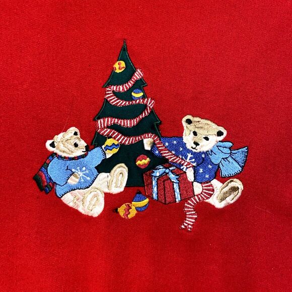Needle & Threads Vintage BEAR CHRISTMAS Pullover Sweater Unisex 3XL - Picture 3 of 13